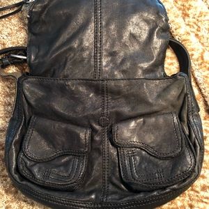 Black Leather Lucky shoulder bag